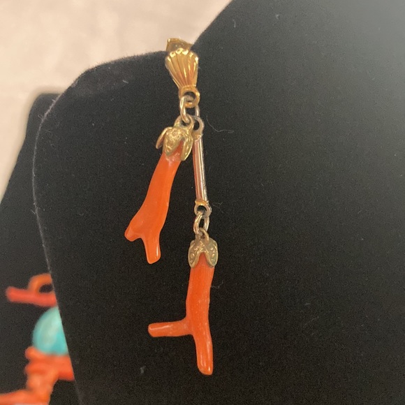 Turquoise And Red Branch Coral Set - Picture 4 of 10